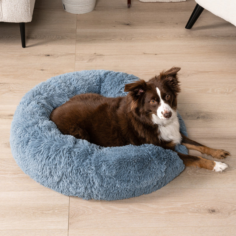 Fluffy Calming Donut Pet Bed