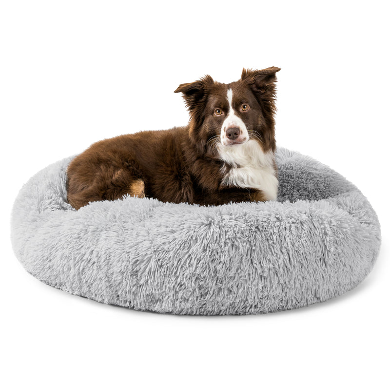Fluffy Calming Donut Pet Bed