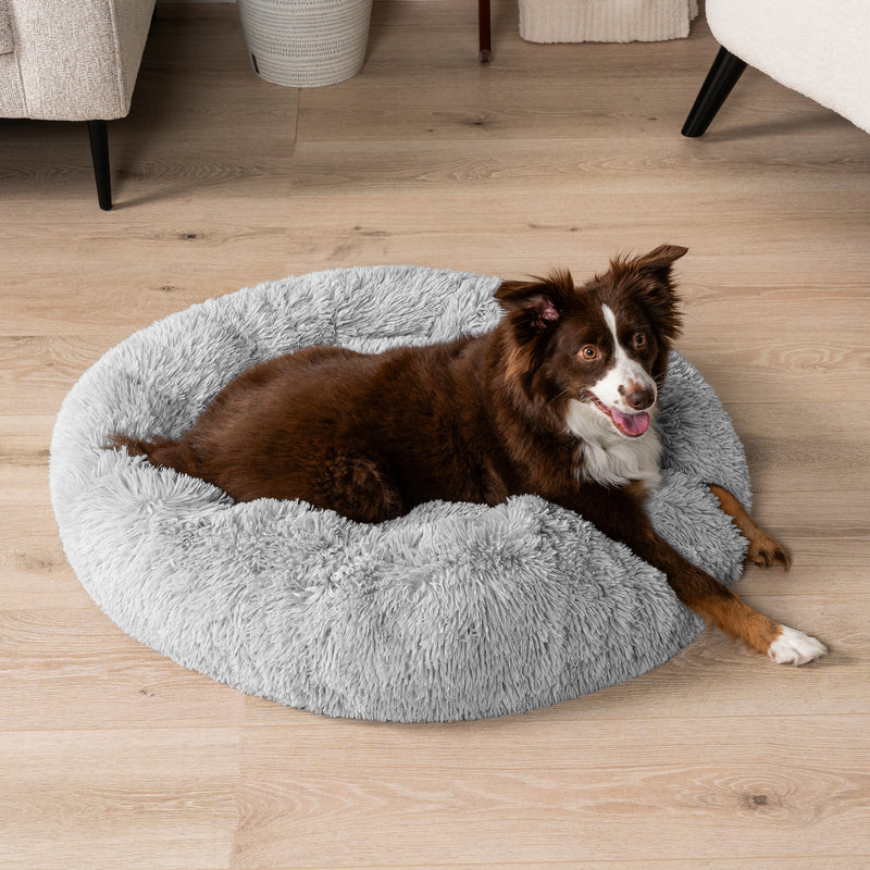 Fluffy Calming Donut Pet Bed