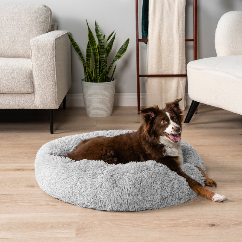 Fluffy Calming Donut Pet Bed