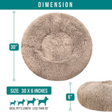 Fluffy Calming Donut Pet Bed