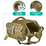 Deluxe Dog Harness Saddle Bag Backpack