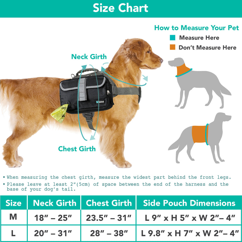 Deluxe Dog Harness Saddle Bag Backpack
