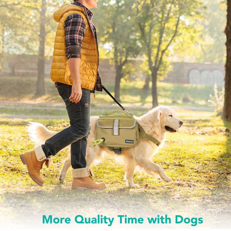 Deluxe Dog Harness Saddle Bag Backpack