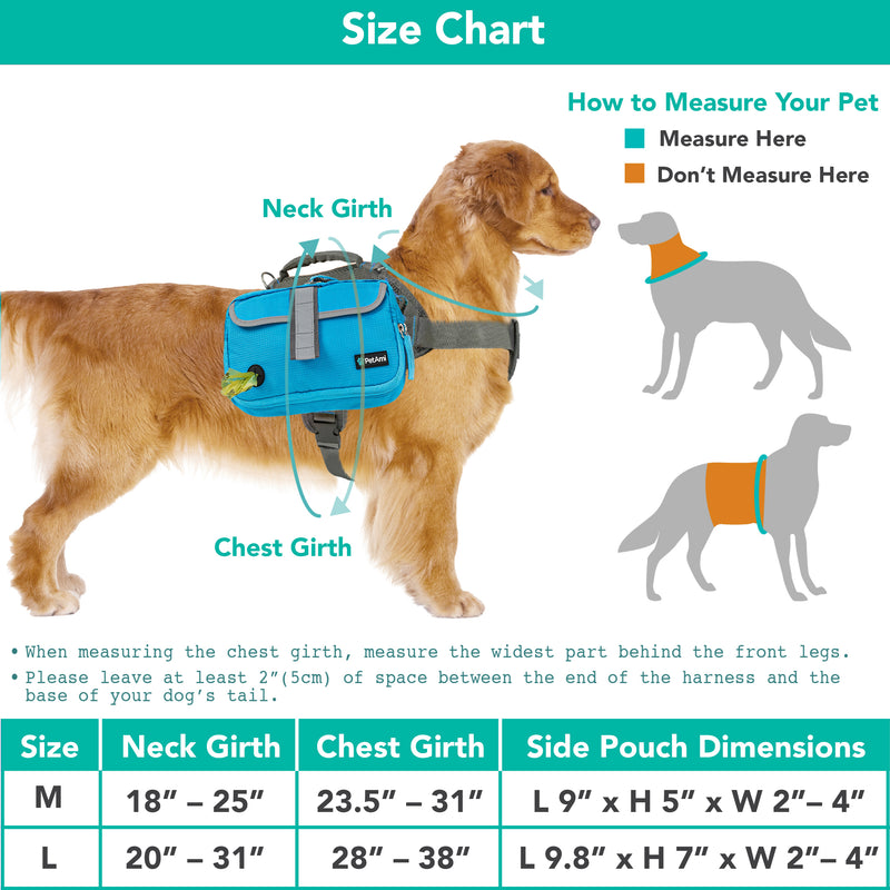 Deluxe Dog Harness Saddle Bag Backpack