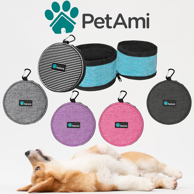 2-in-1 Collapsible Pet Travel Bowls