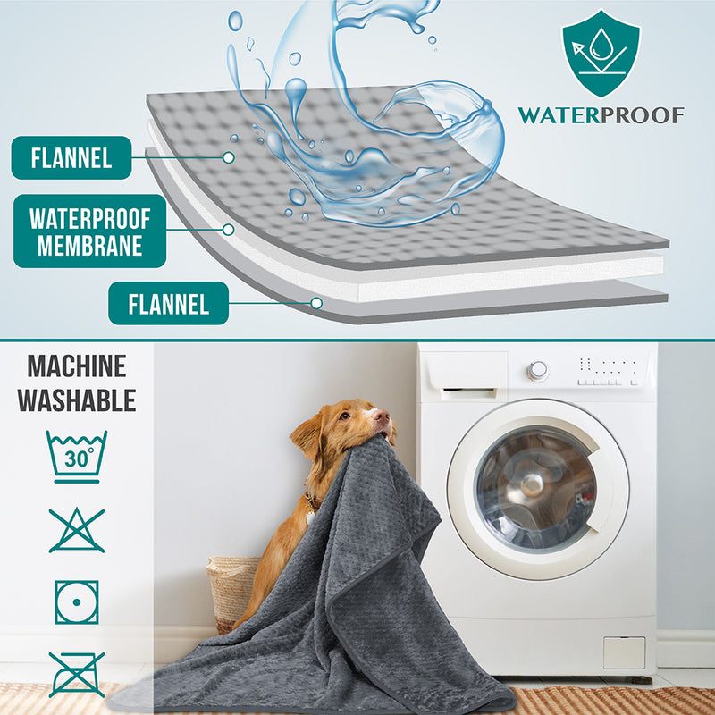 Waterproof Waffle Textured Pet Blanket