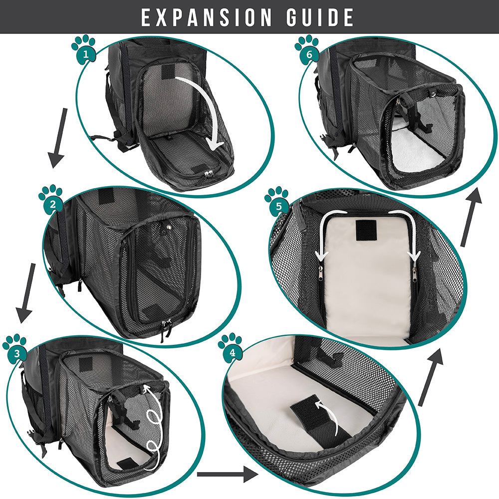 Expandable 3-Way Entry Pet Carrier Backpack – PetAmi