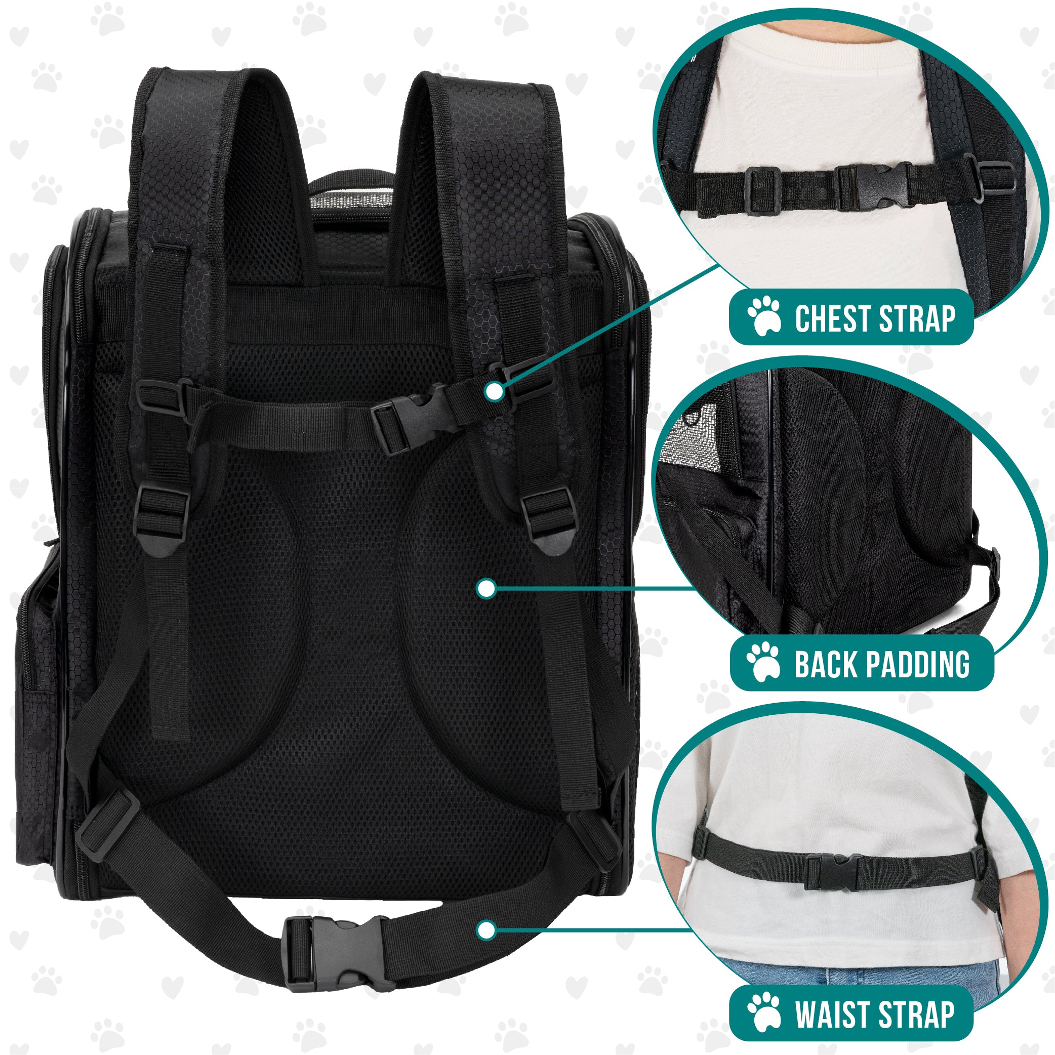 Laptop backpack with outlet waist and chest strap