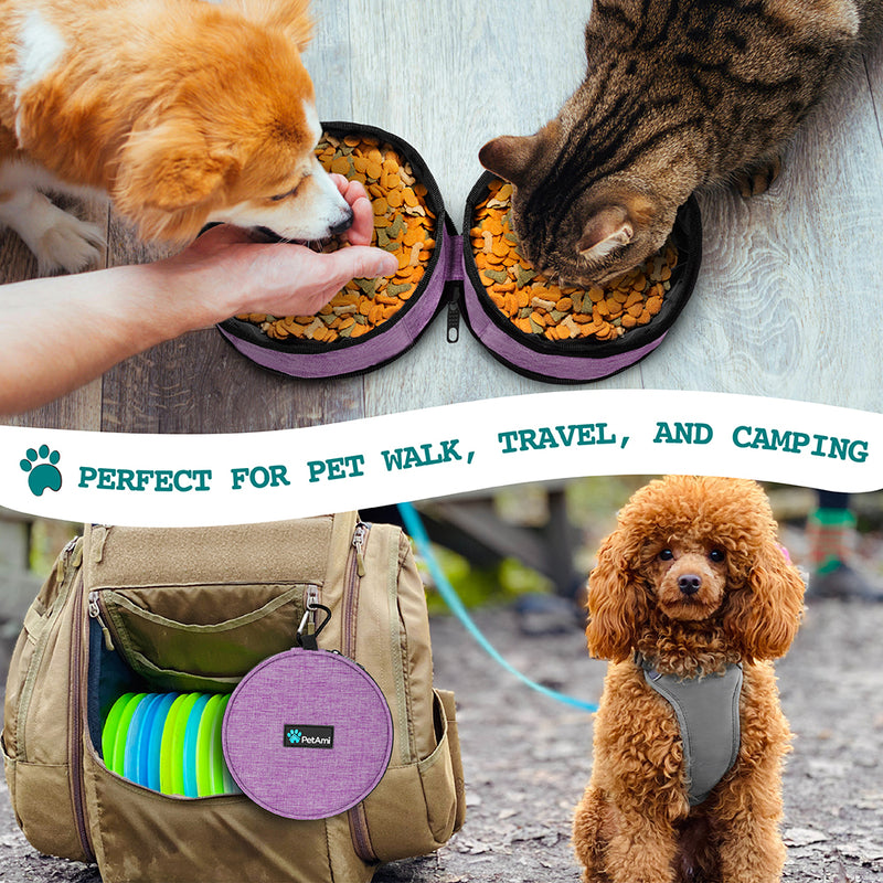 2-in-1 Collapsible Pet Travel Bowls