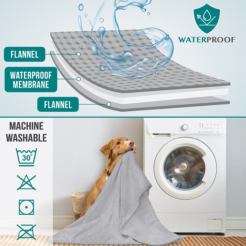 Waterproof Waffle Textured Pet Blanket