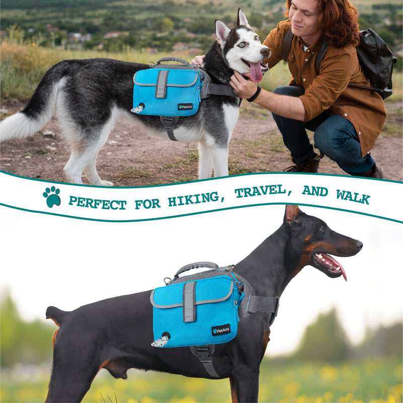 Deluxe Dog Harness Saddle Bag Backpack